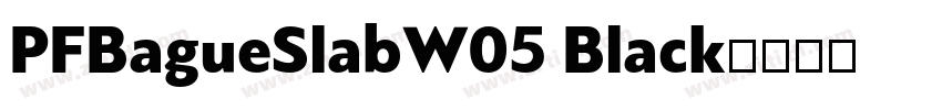 PFBagueSlabW05 Black字体转换